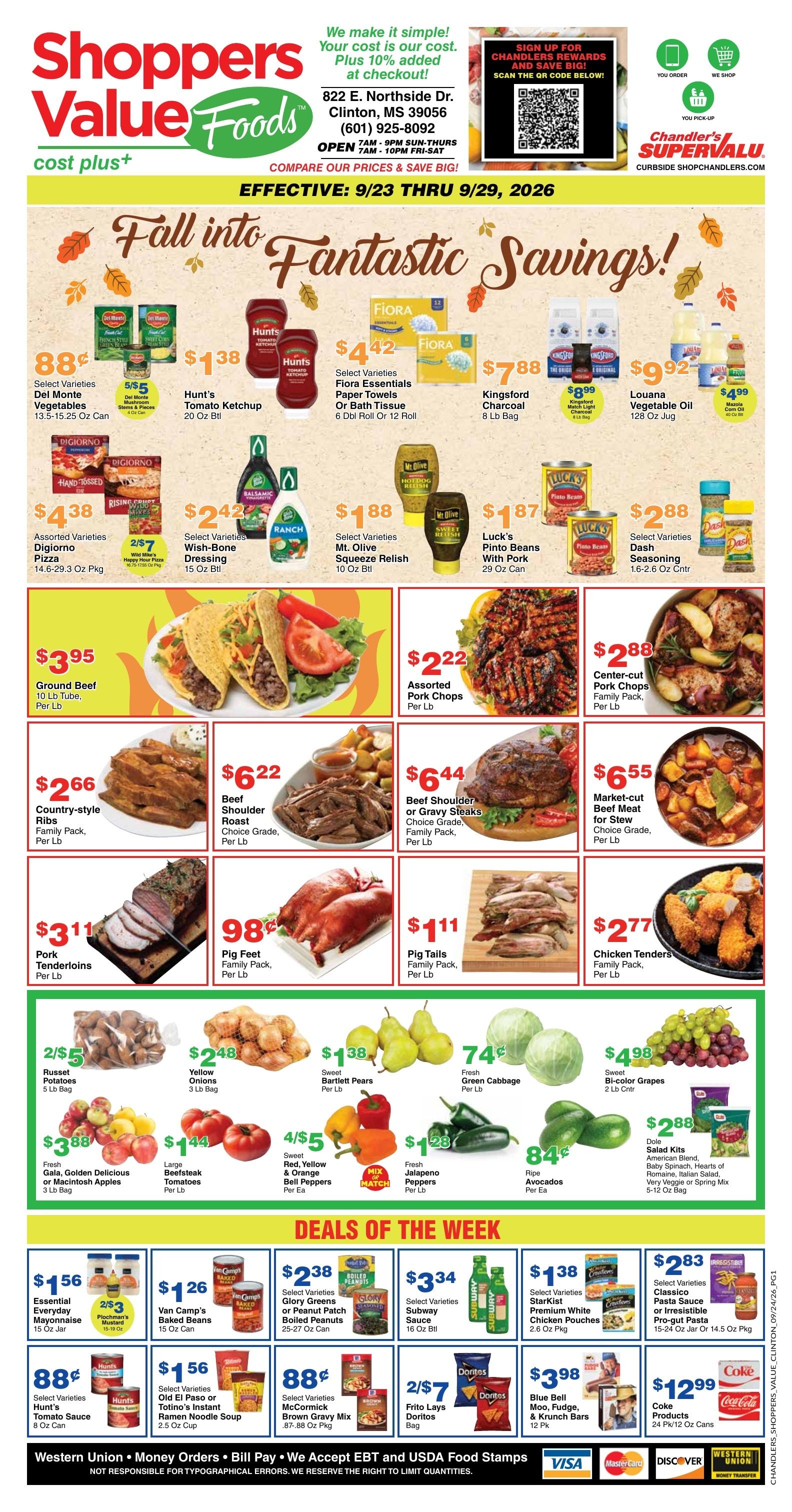 Chandler's Stores (Clinton, MS) Weekly Ad September 23 - 29, 2026