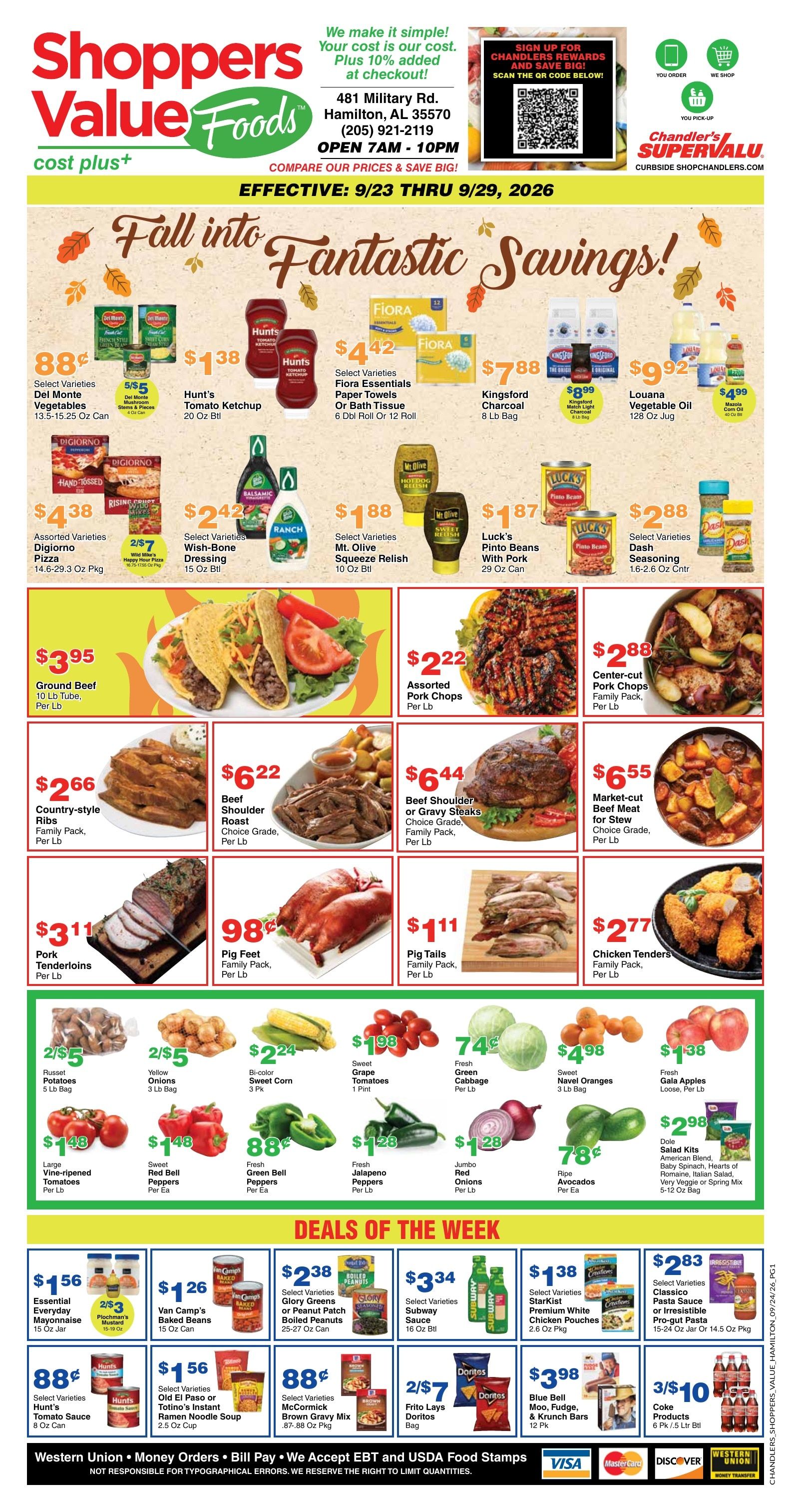 Chandler's Stores (Hamilton, AL) Weekly Ad September 23 - 29, 2026