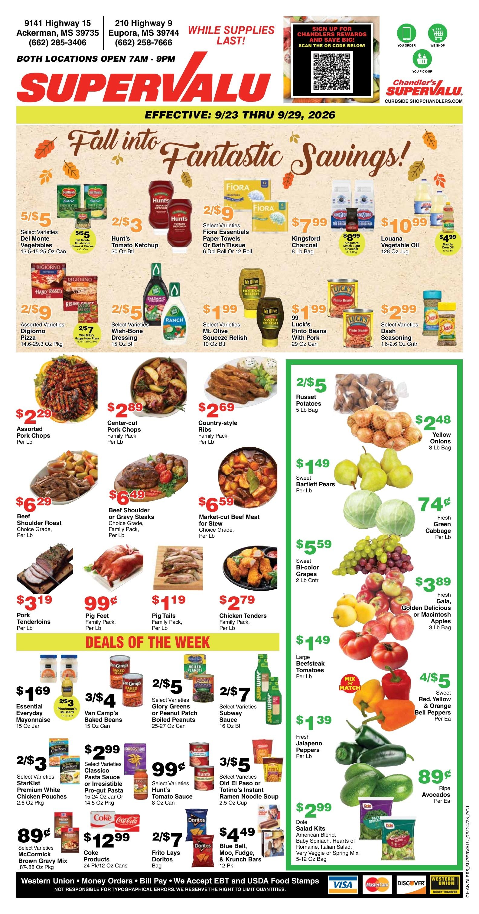 Chandler's Stores (Mississippi) Weekly Ad September 23 - 29, 2026