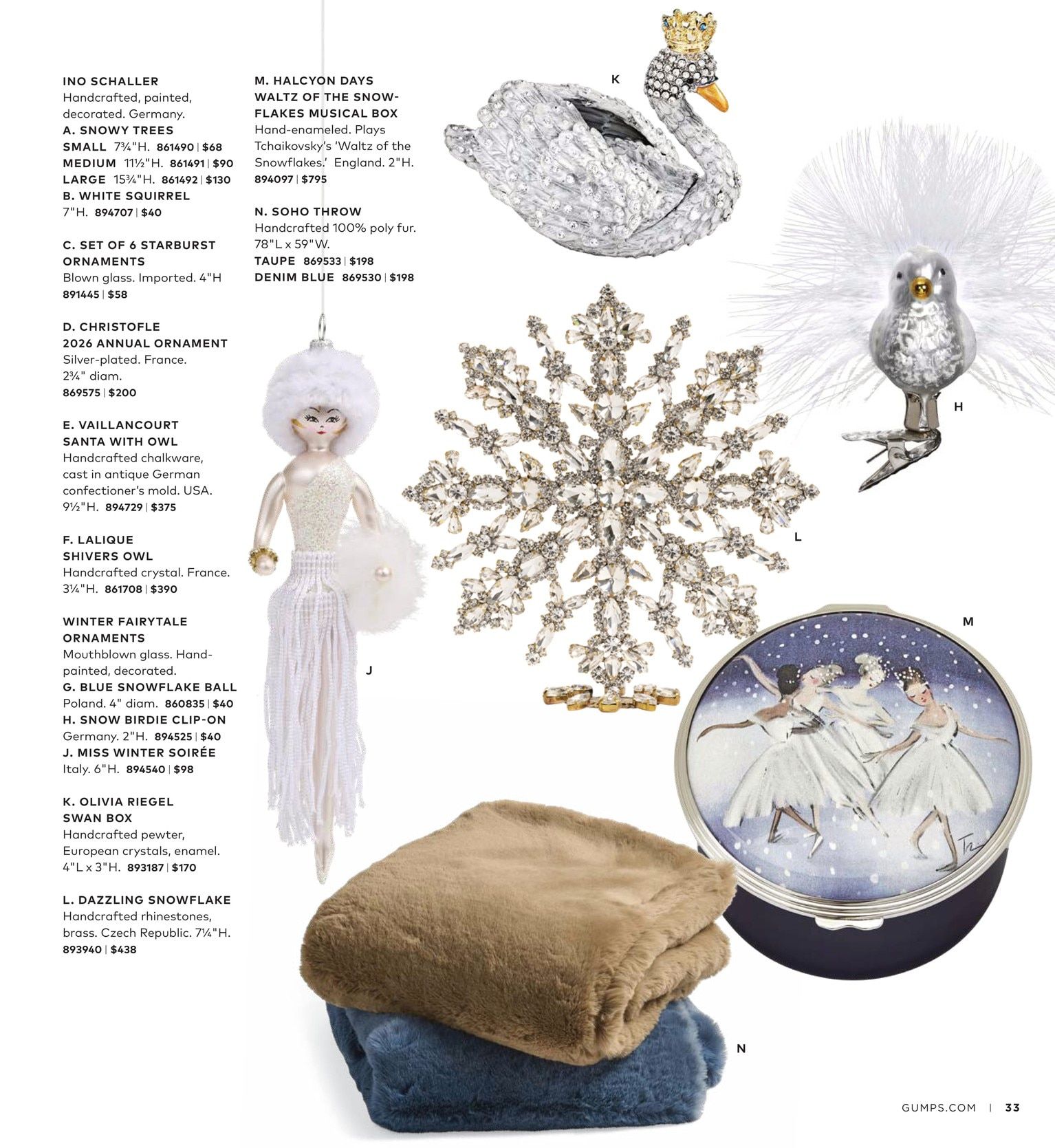 Gump's Holiday Catalog Weekly Ad September 1 - December 31, 2026