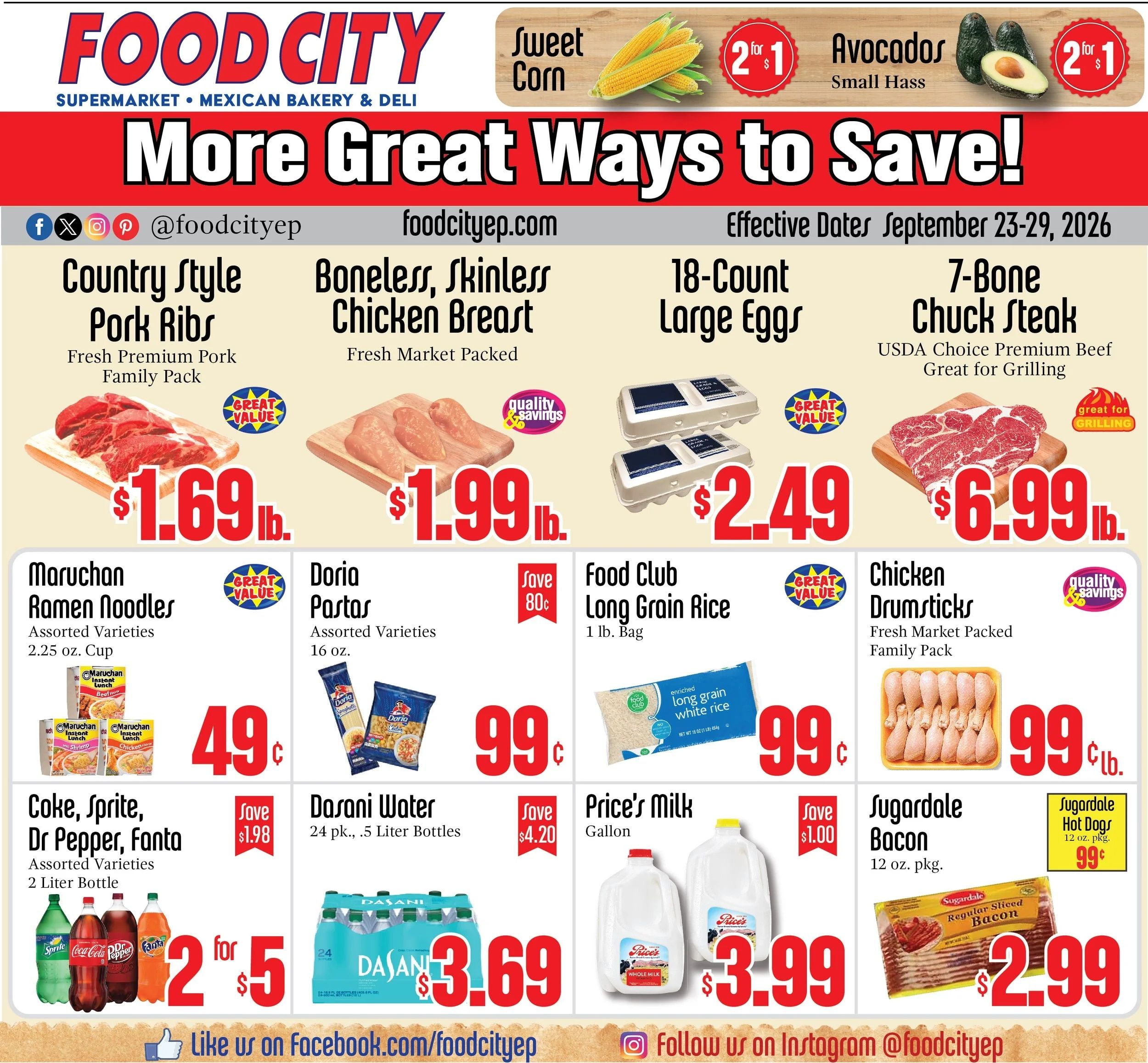 Food City El Paso Weekly Ad September 23 - 29, 2026