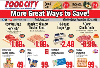 Food City El Paso Weekly Ad September 23 - 29, 2026