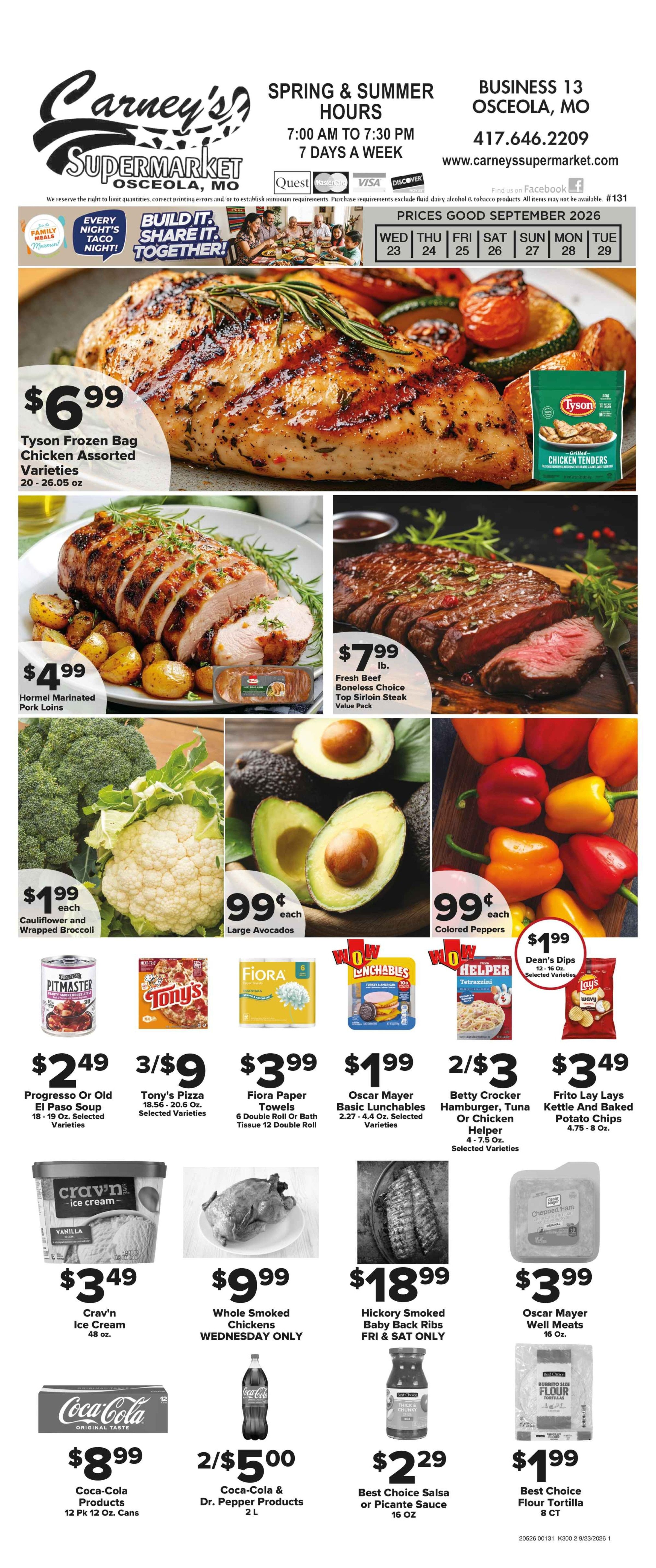 Carney's Supermarket Weekly Ad September 23 - 29, 2026