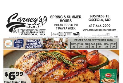 Carney's Supermarket Weekly Ad September 23 - 29, 2026