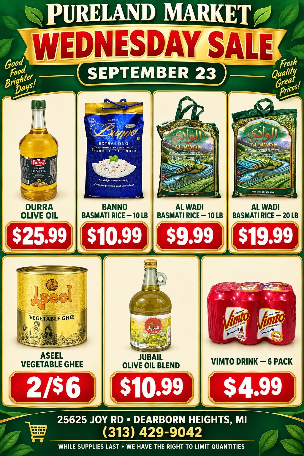 Pureland Supermarket (25625 Joy Road, Dearborn Heights, MI) Weekly Ad September 23 - 24, 2026