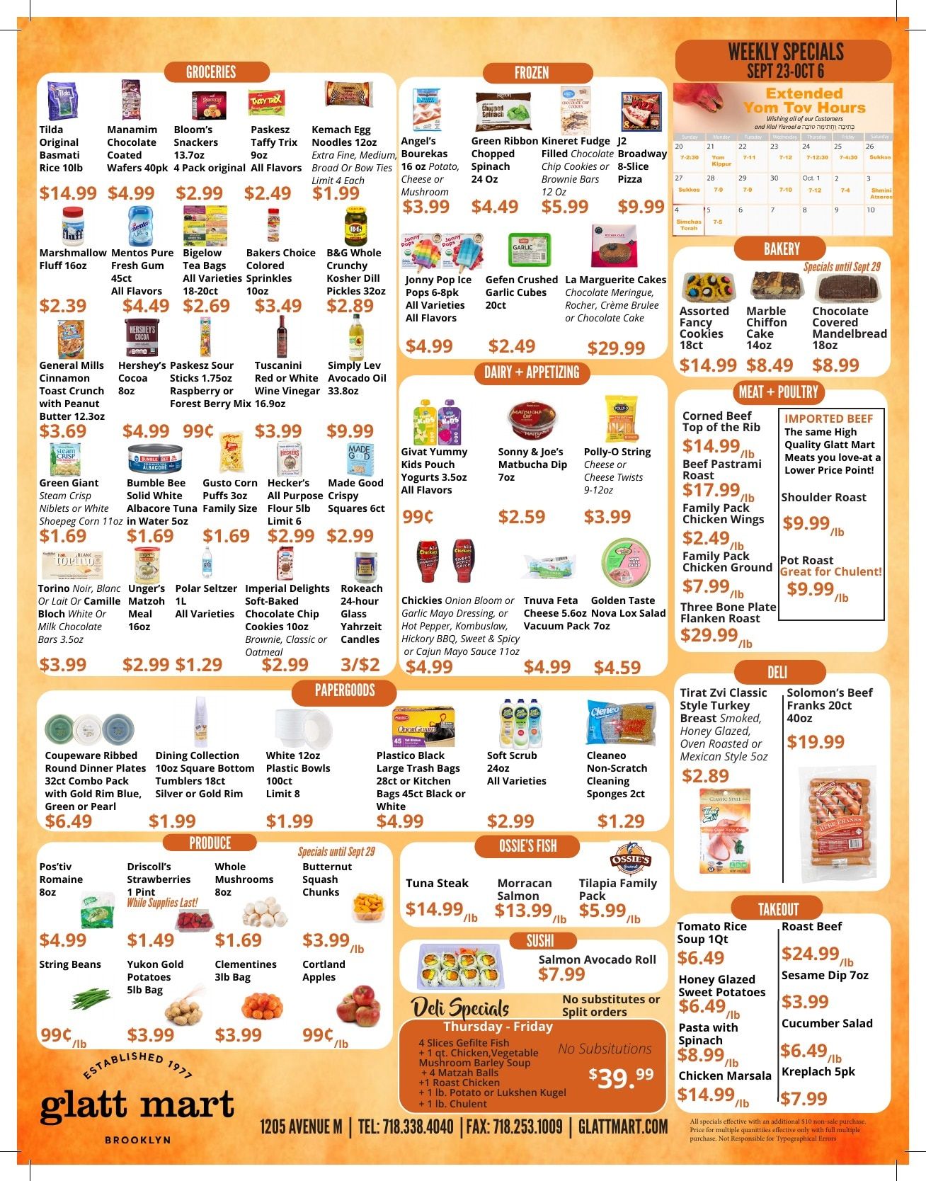Glatt Mart Weekly Ad September 23 - October 6, 2026