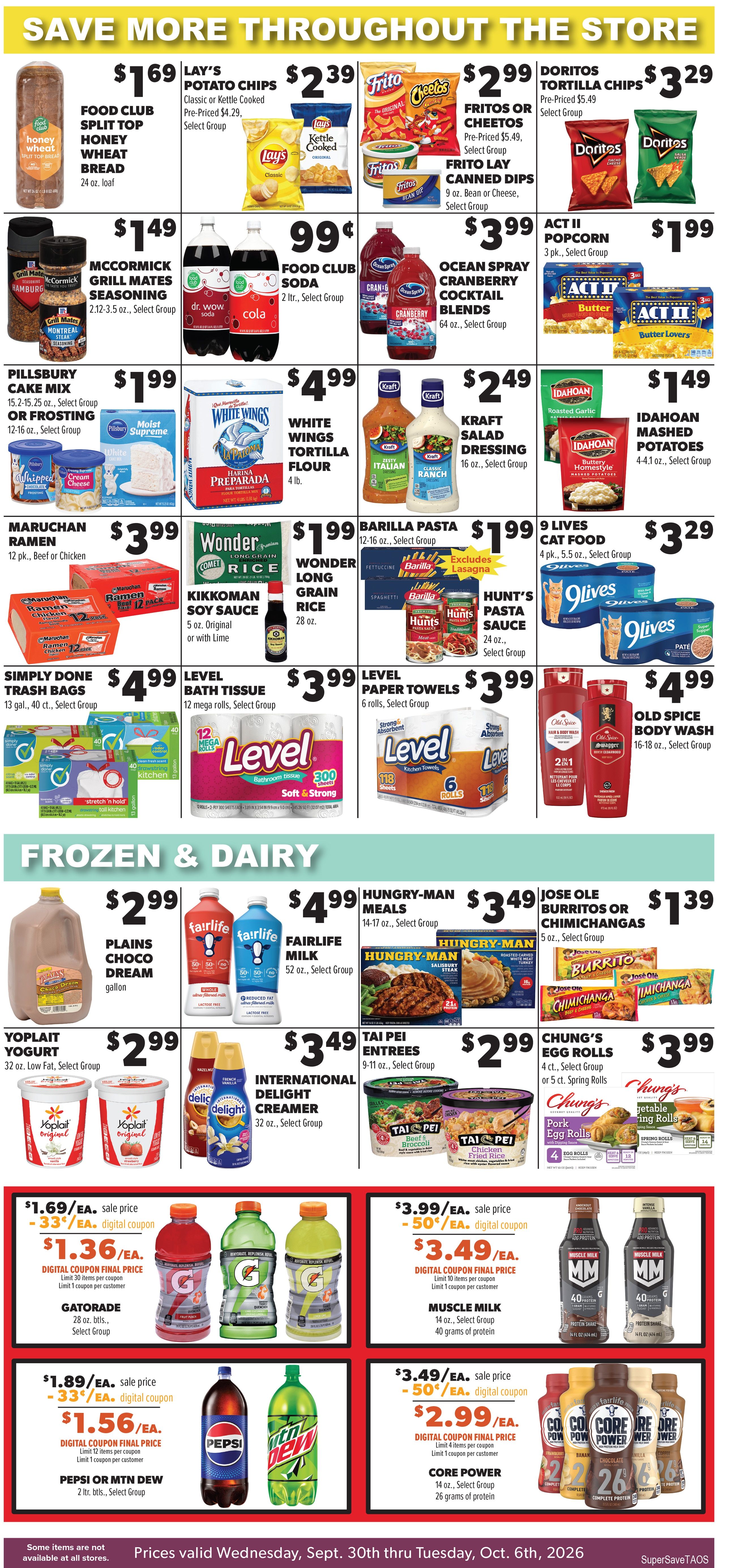 Super Save Weekly Ad September 30 - October 6, 2026