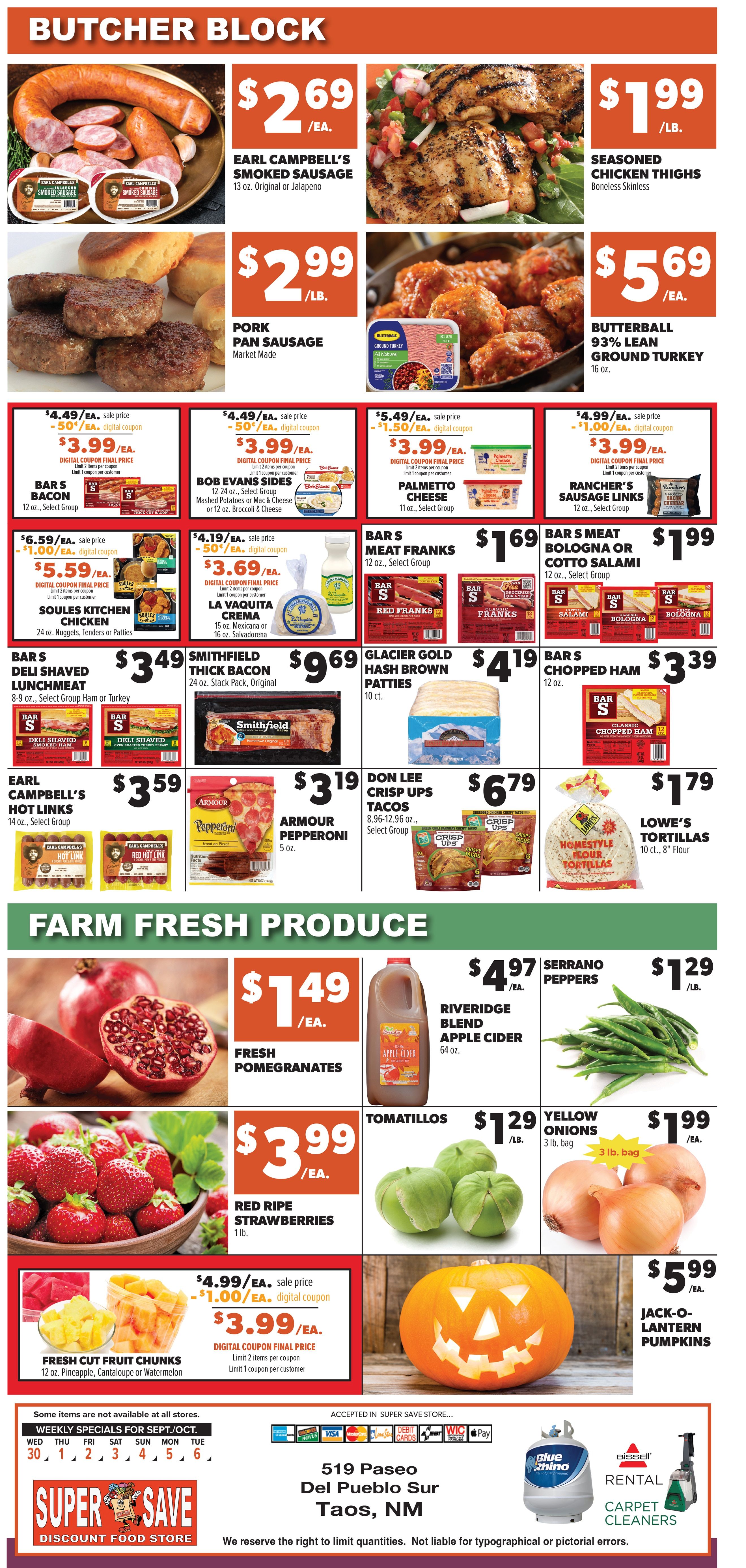 Super Save Weekly Ad September 30 - October 6, 2026