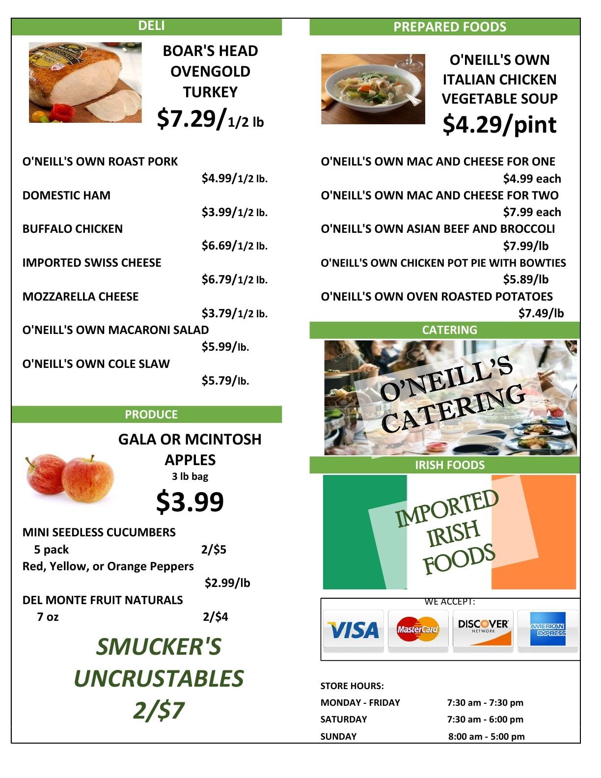 O'Neill's Market Weekly Ad September 23 - 29, 2026