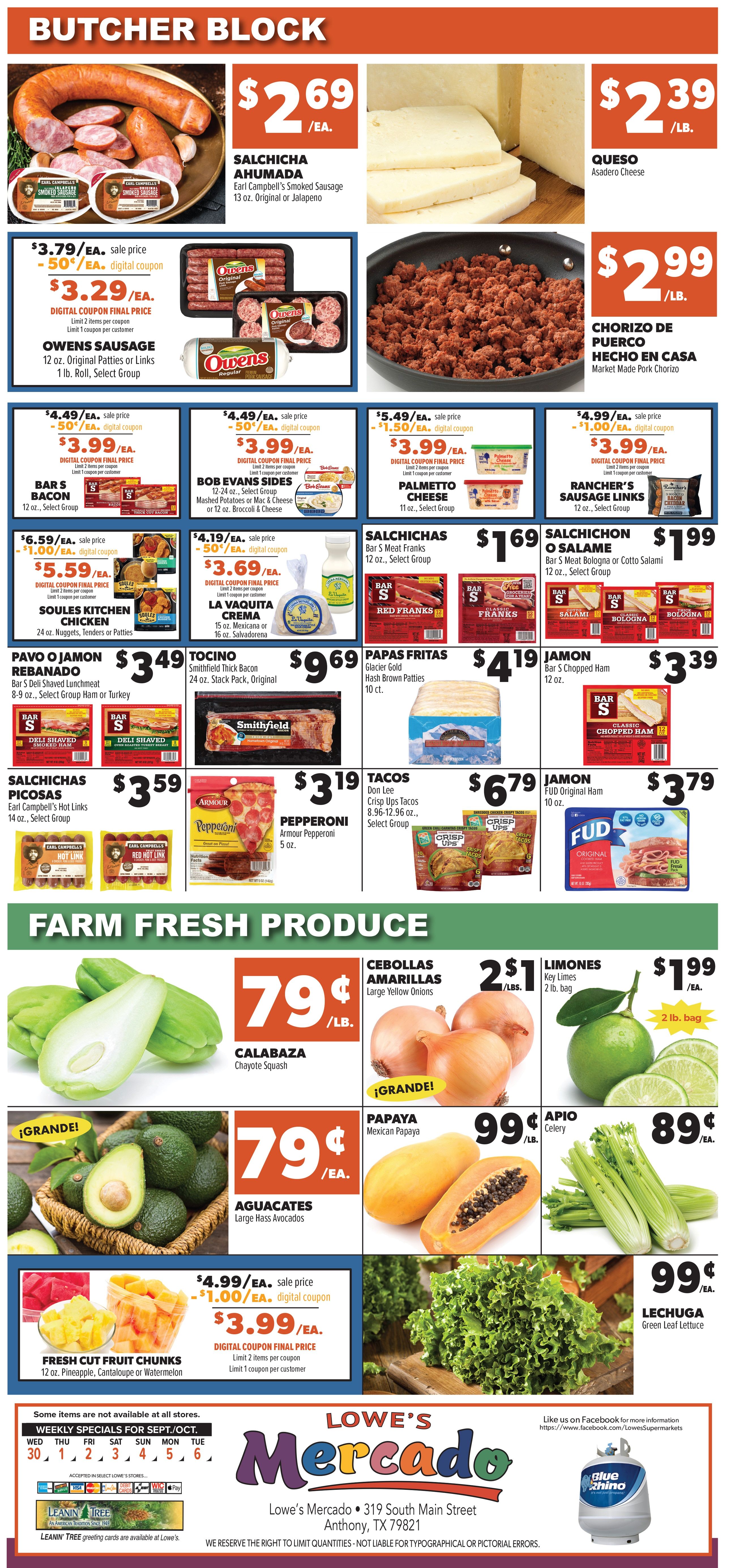 Lowe's Mercado (Anthony, TX) Weekly Ad September 30 - October 6, 2026