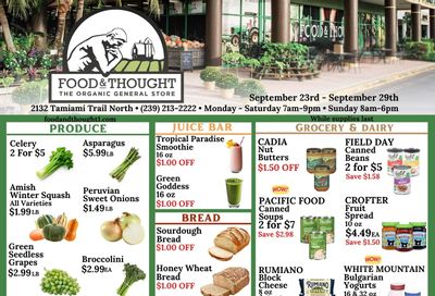 Food & Thought Weekly Ad September 23 - 29, 2026