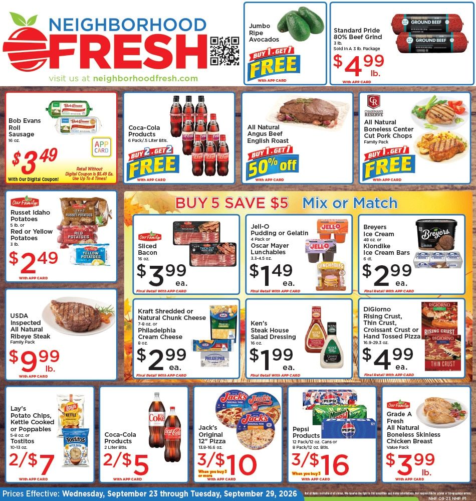 Neighborhood Fresh Weekly Ad September 23 - 29, 2026