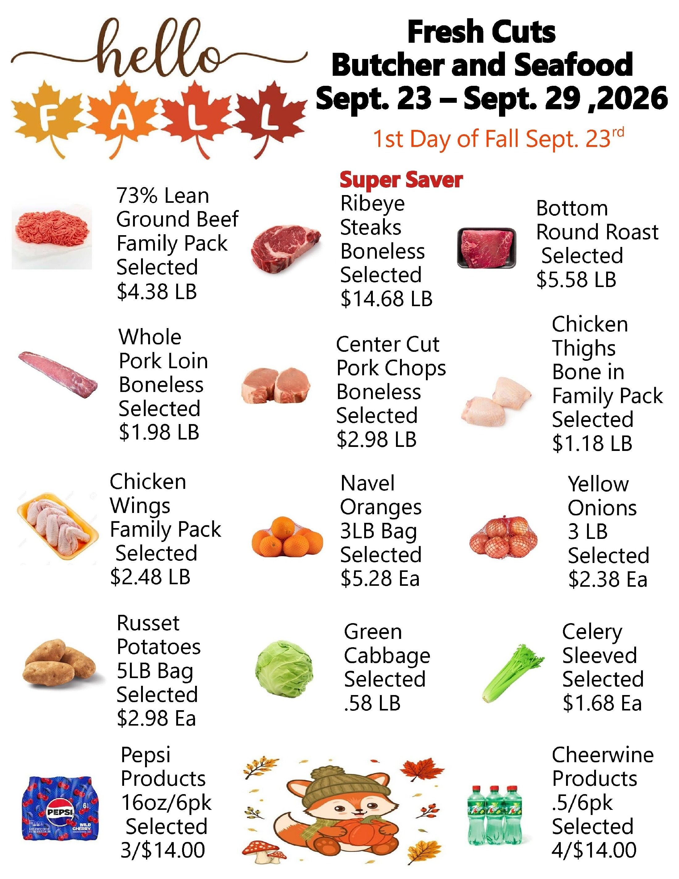 Fresh Cuts of Seagrove Weekly Ad September 23 - 29, 2026