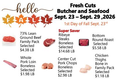 Fresh Cuts of Seagrove Weekly Ad September 23 - 29, 2026
