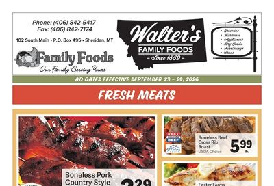 Walter's Family Foods Weekly Ad September 23 - 29, 2026
