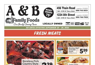 A&B Family Foods Weekly Ad September 23 - 29, 2026