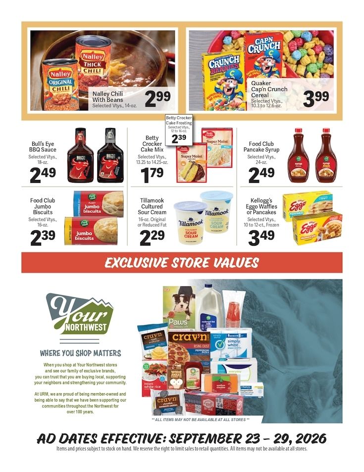 Backwoods Country Market Weekly Ad September 23 - 29, 2026