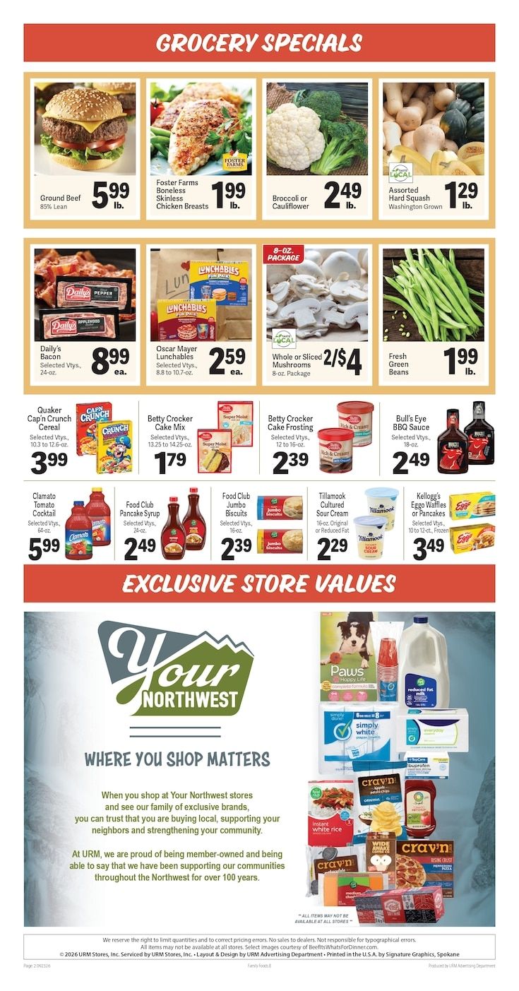 Waterville Family Foods Weekly Ad September 23 - 29, 2026