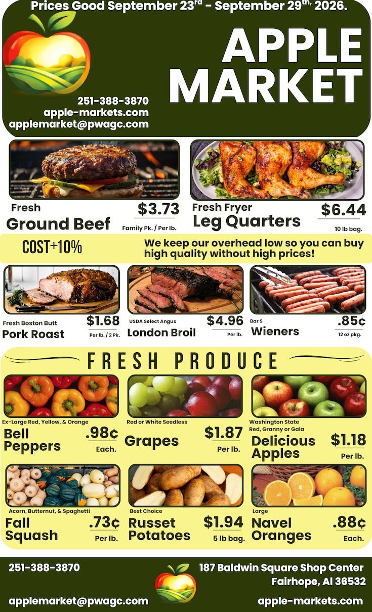 Apple Market Fairhope Weekly Ad September 23 - 29, 2026