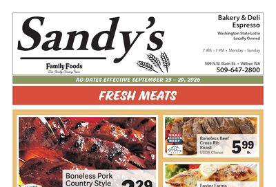Sandy's Family Foods Weekly Ad September 23 - 29, 2026
