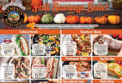 Clements' Marketplace (Rhode Island) Weekly Ad September 25 - October 1, 2026
