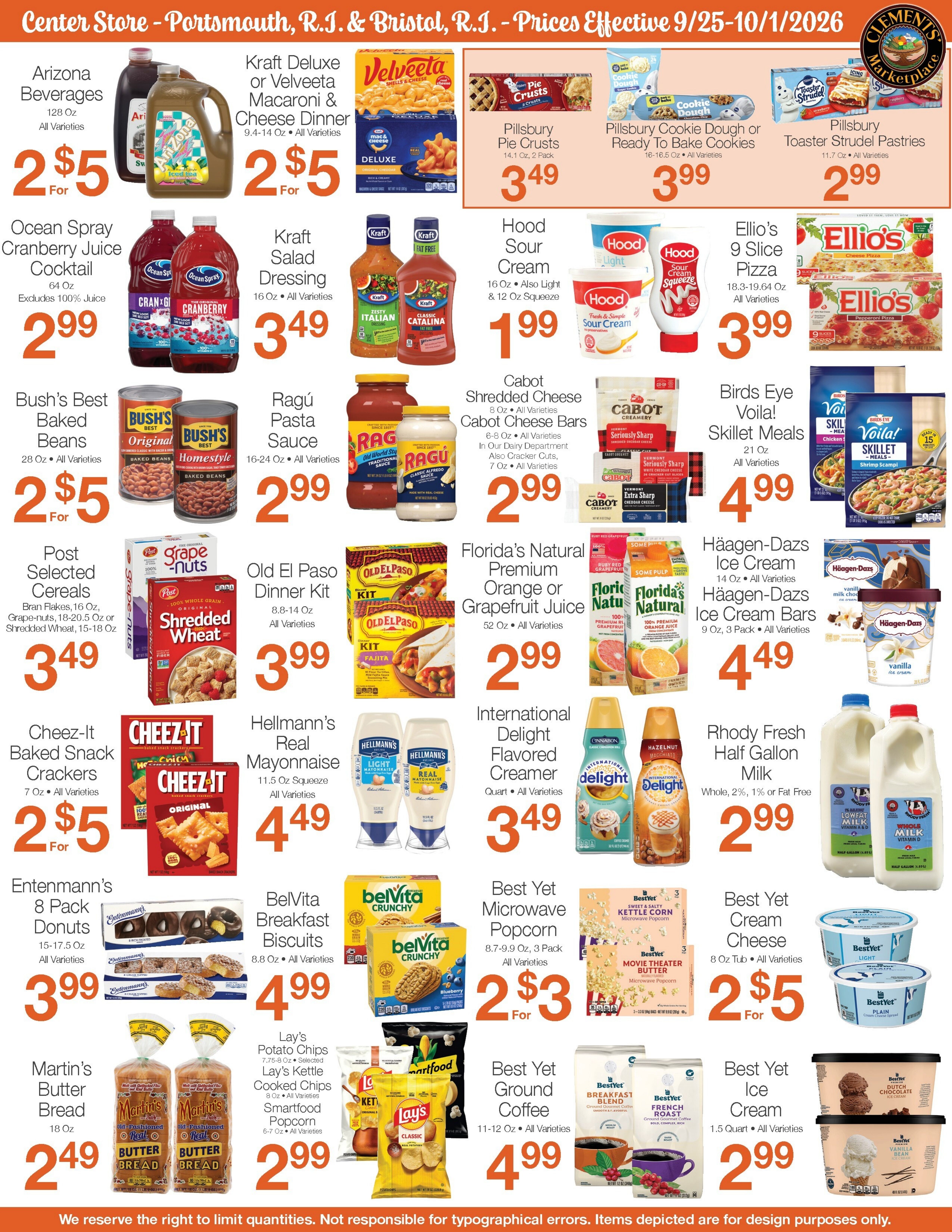 Clements' Marketplace (Rhode Island) Weekly Ad September 25 - October 1, 2026