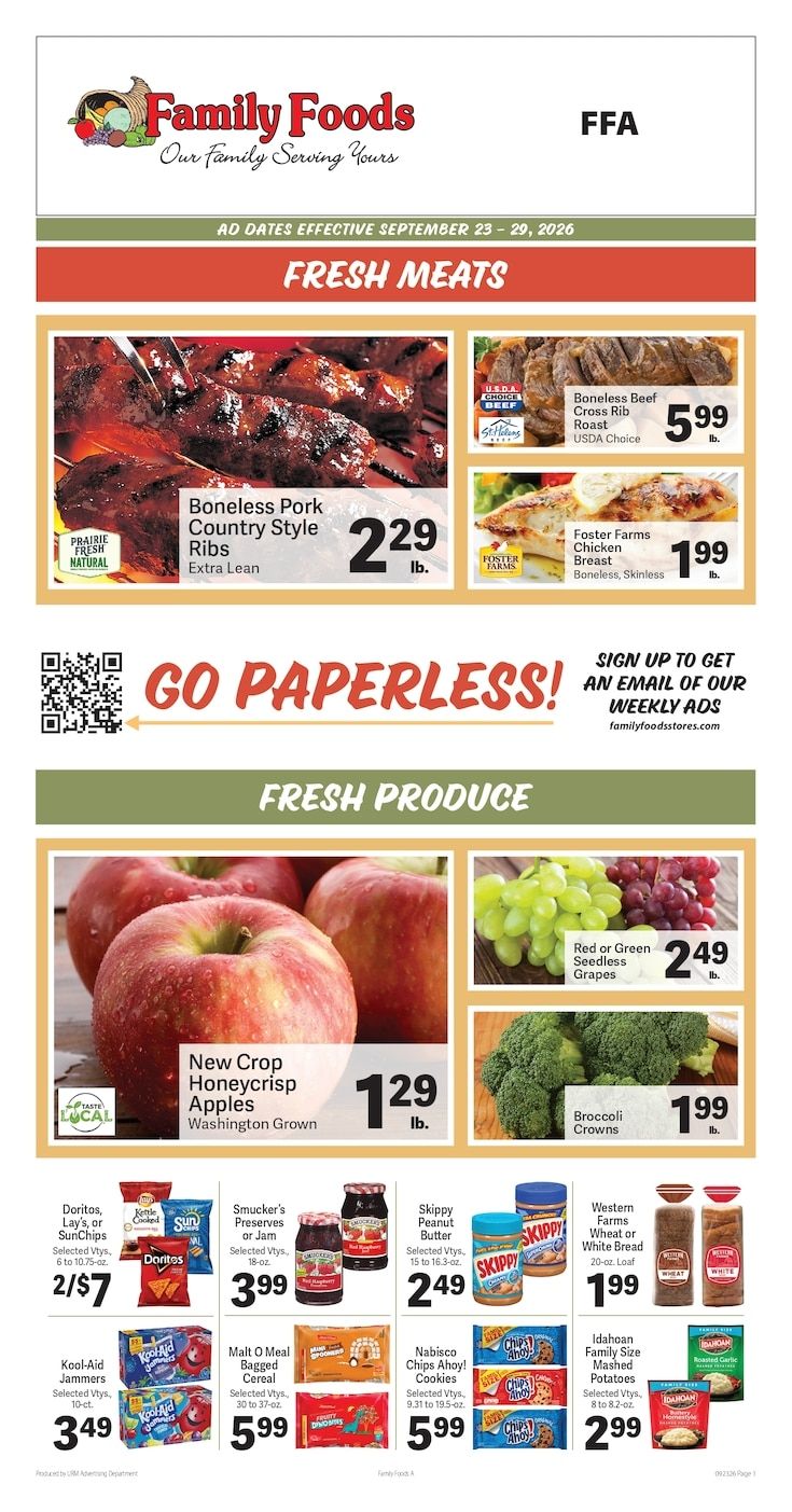 Glacier Family Foods Weekly Ad September 23 - 29, 2026
