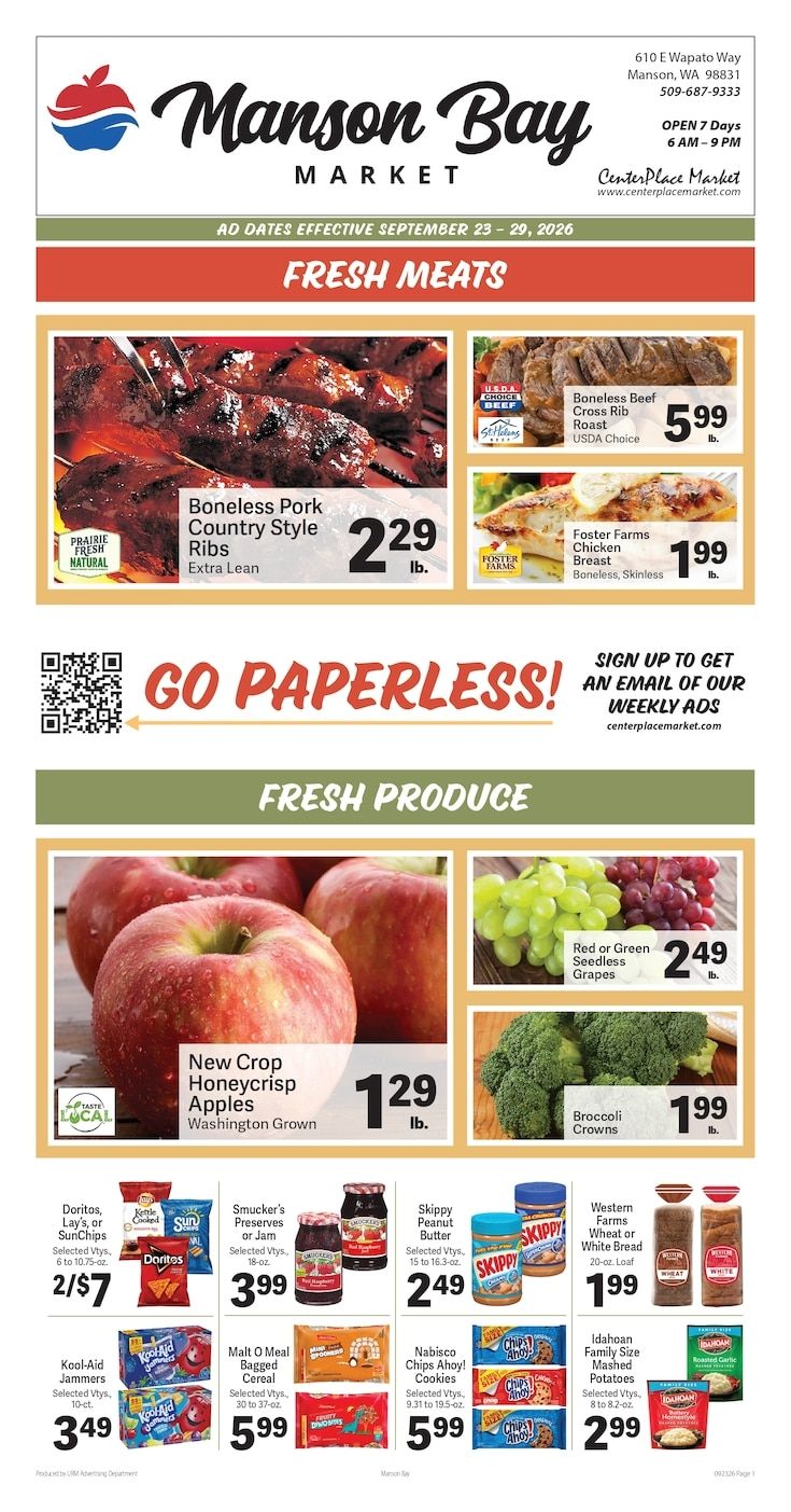 Manson Bay Market Weekly Ad September 23 - 29, 2026