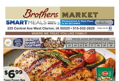 Brothers Market (Clarion, IA) Weekly Ad September 23 - 30, 2026