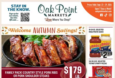 Oak Point Fresh Market Weekly Ad September 23 - 29, 2026