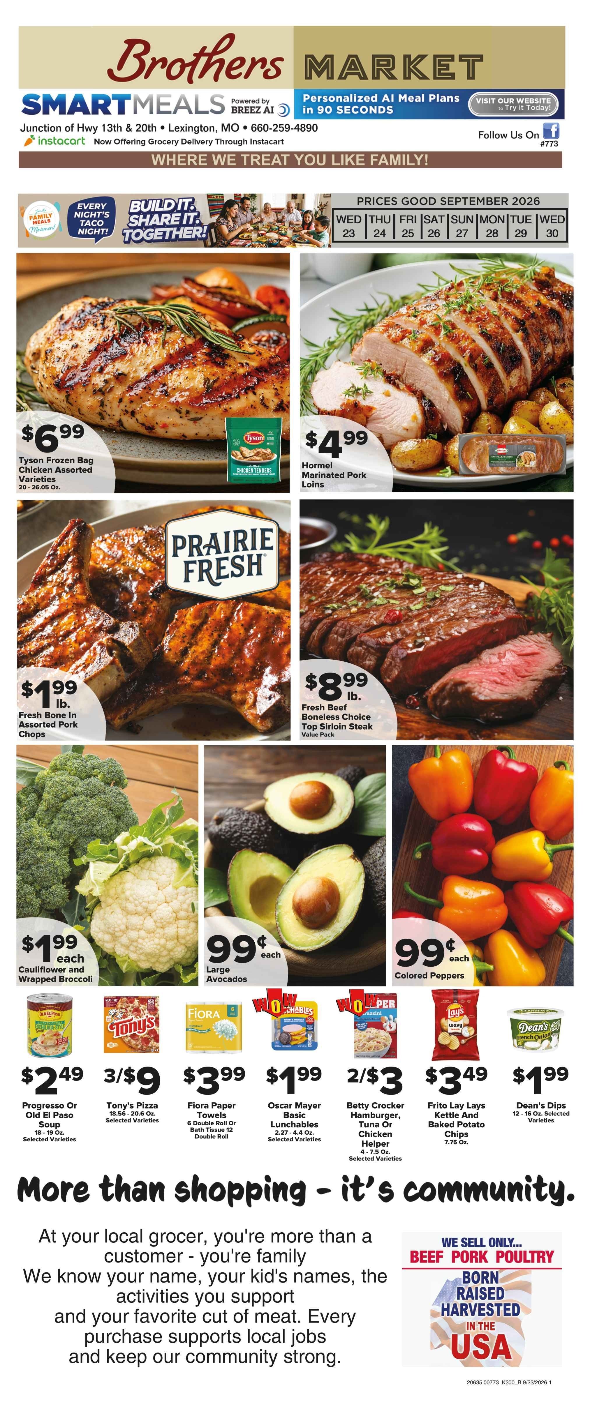 Brothers Market (Lexington, MO) Weekly Ad September 23 - 30, 2026