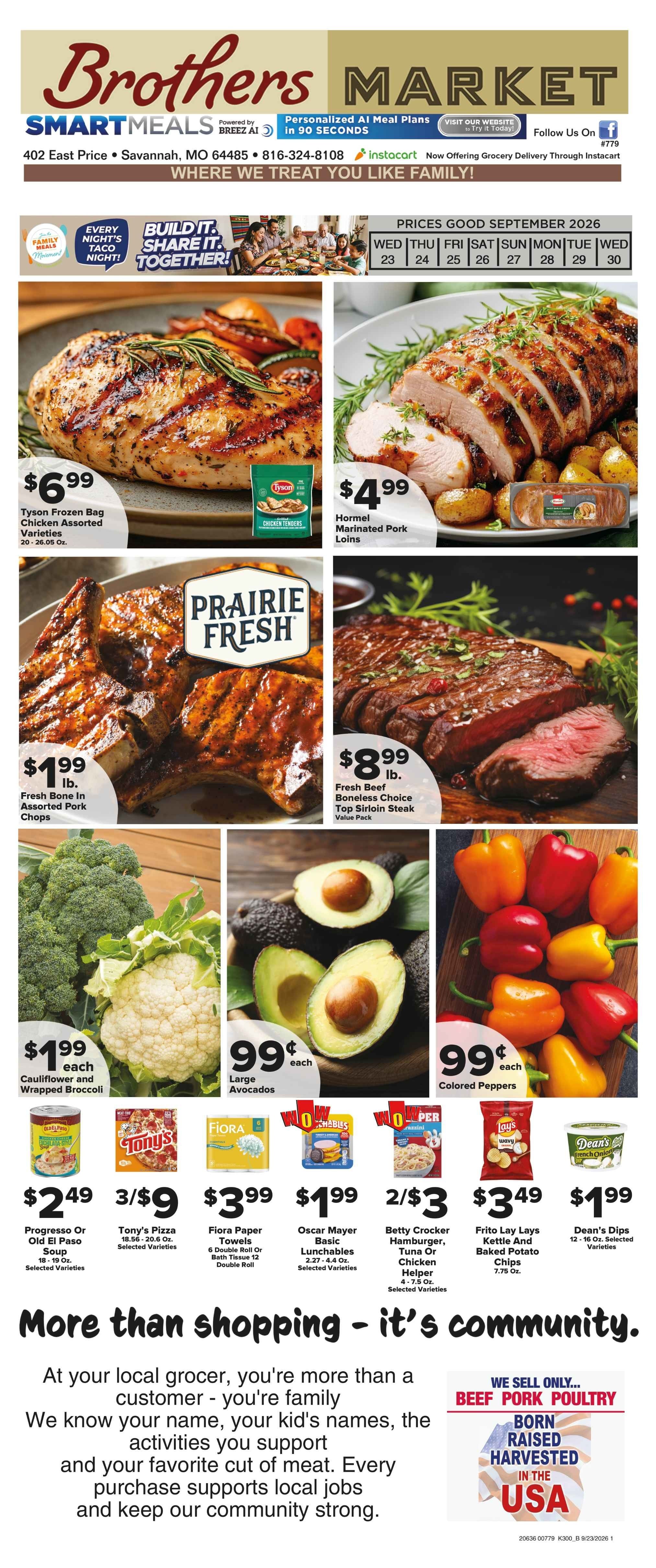 Brothers Market (Savannah, MO) Weekly Ad September 23 - 30, 2026