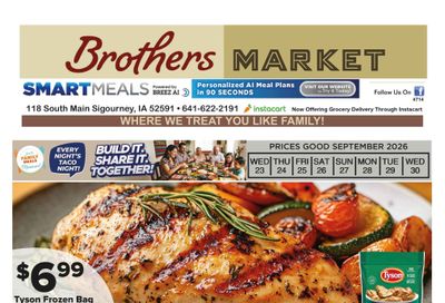 Brothers Market (Sigourney, IA) Weekly Ad September 23 - 30, 2026