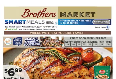 Brothers Market (Williamsburg, IA) Weekly Ad September 23 - 30, 2026