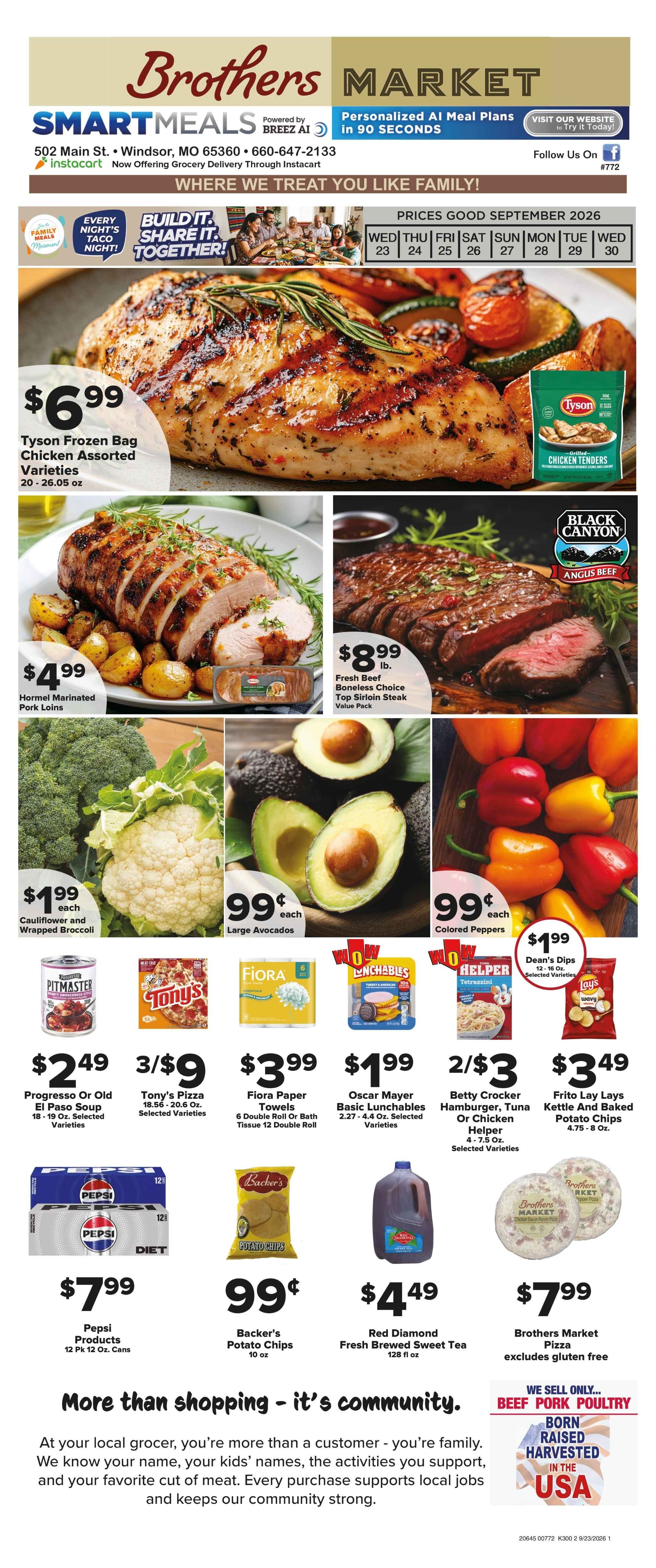 Brothers Market (Windsor, MO) Weekly Ad September 23 - 30, 2026