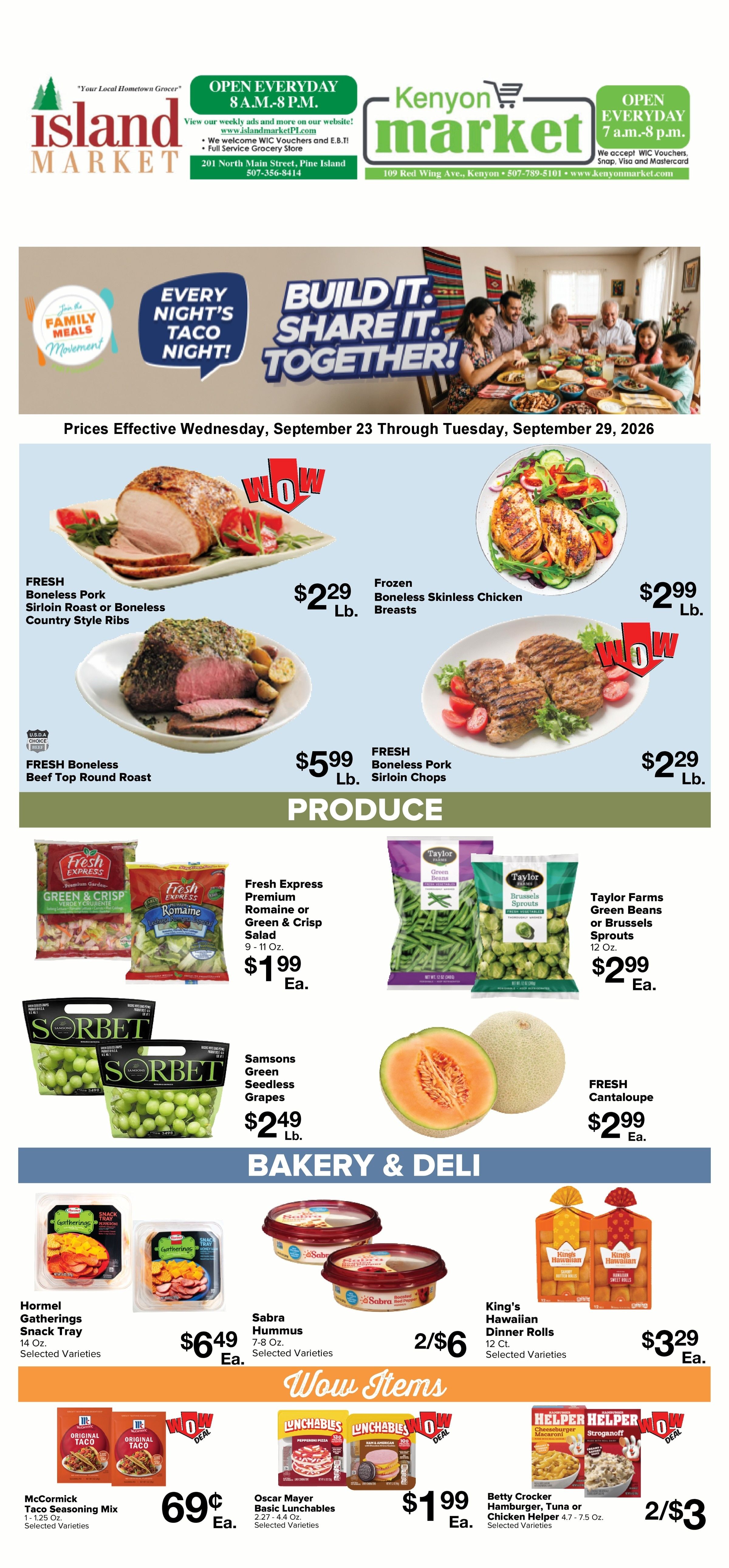 Kenyon Market Weekly Ad September 23 - 29, 2026