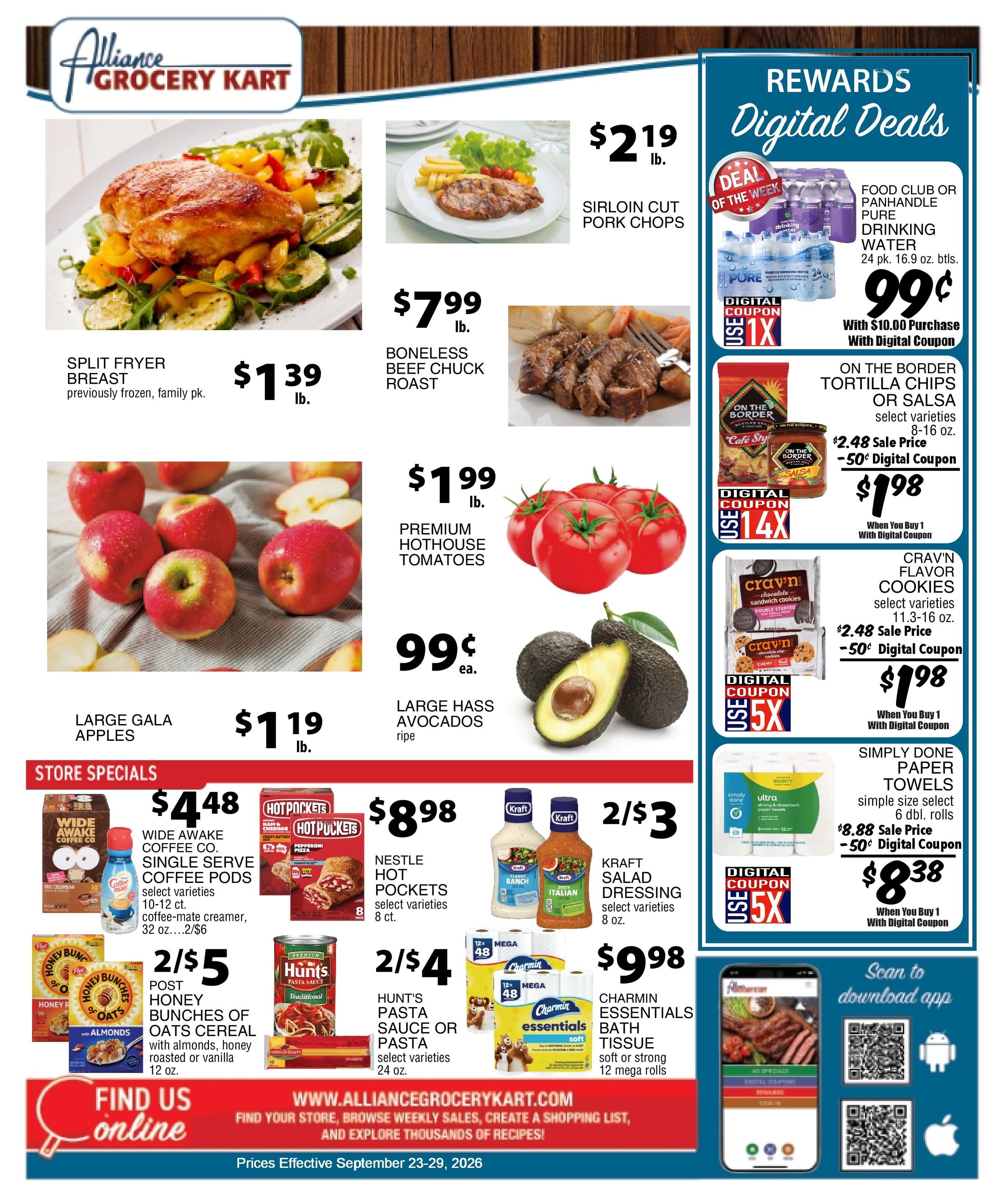 Alliance Grocery Kart Weekly Ad September 23 - 29, 2026