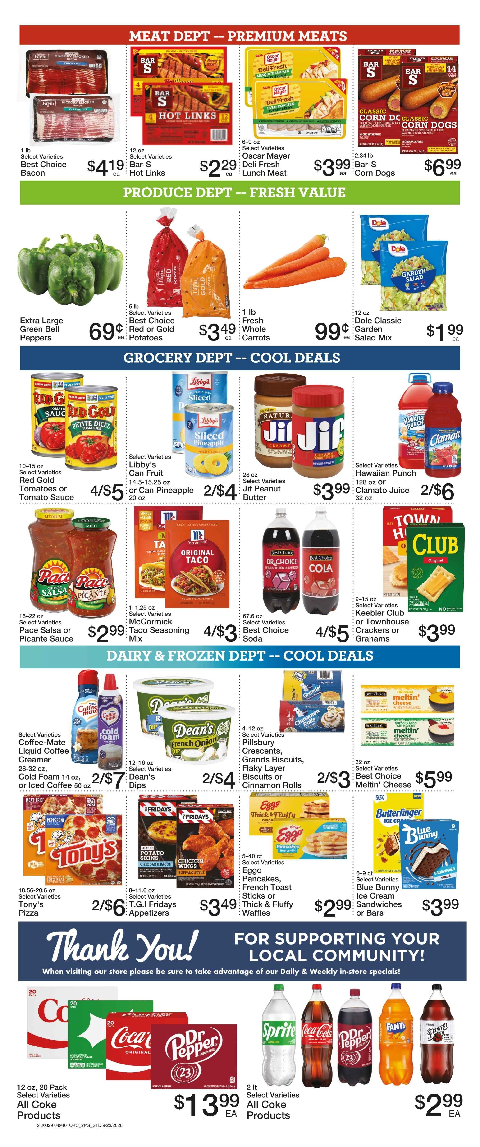 Hometown Foods Crescent Come Save With Us! Weekly Ad September 23 - 29, 2026