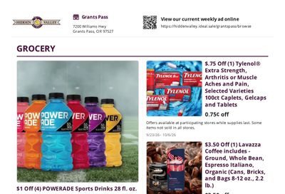 Hidden Valley Market Weekly Ad September 23 - October 6, 2026