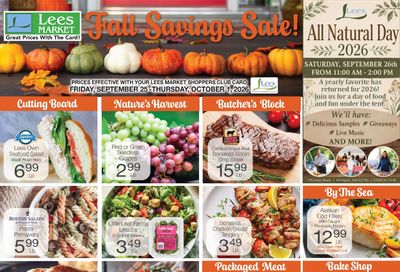 Lee's Market Weekly Ad September 25 - October 1, 2026