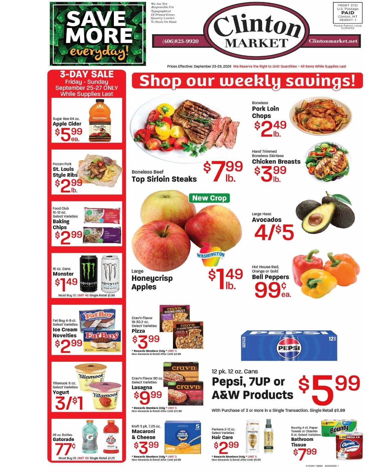 Clinton Market Weekly Ad September 23 - 29, 2026