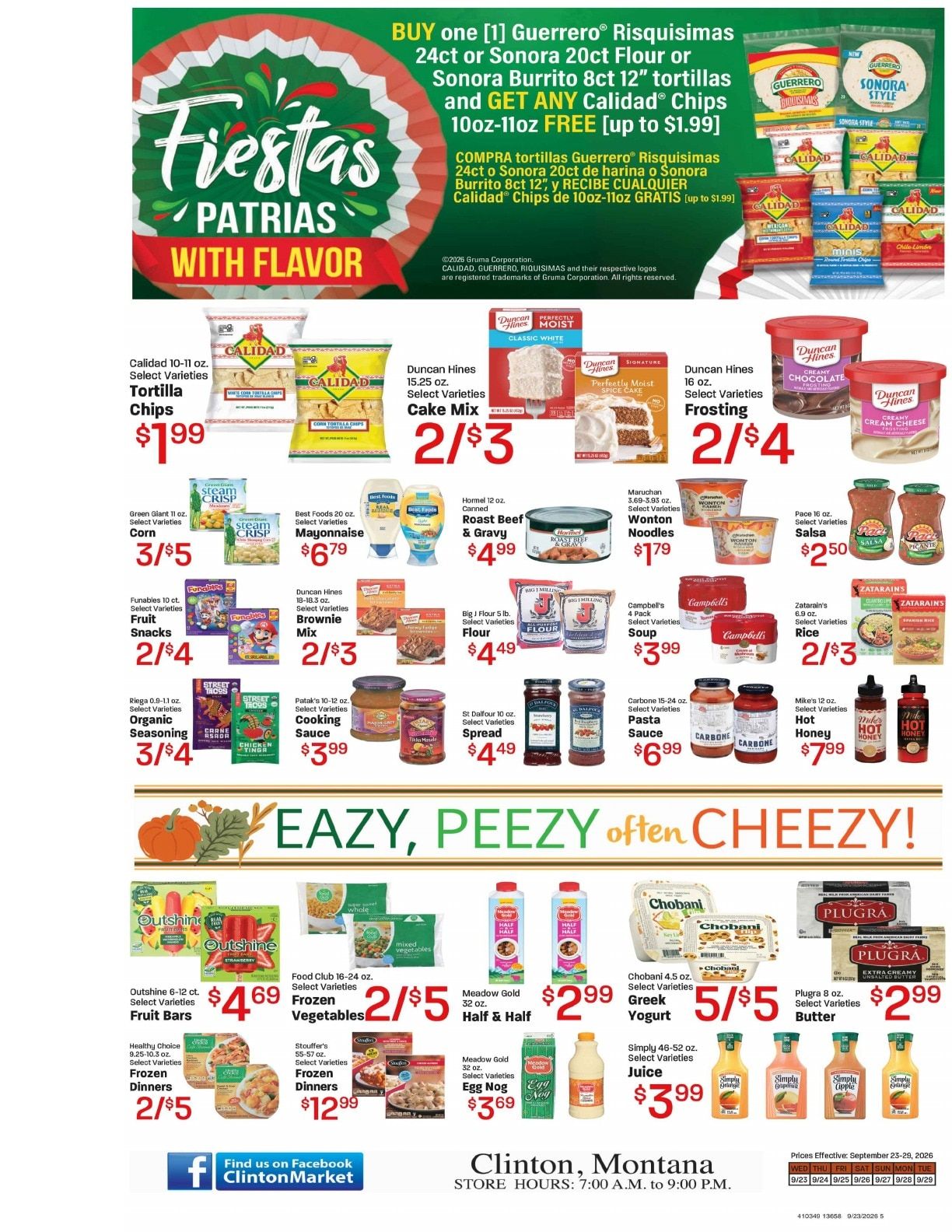 Clinton Market Weekly Ad September 23 - 29, 2026