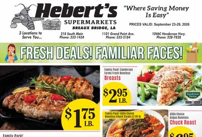 Hebert's Supermarket Weekly Ad September 23 - 29, 2026