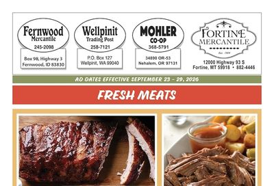 Fortine Mercantile Weekly Ad September 23 - 29, 2026