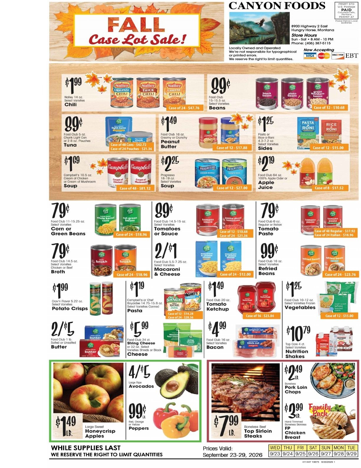 Canyon Foods Weekly Ad September 23 - 29, 2026