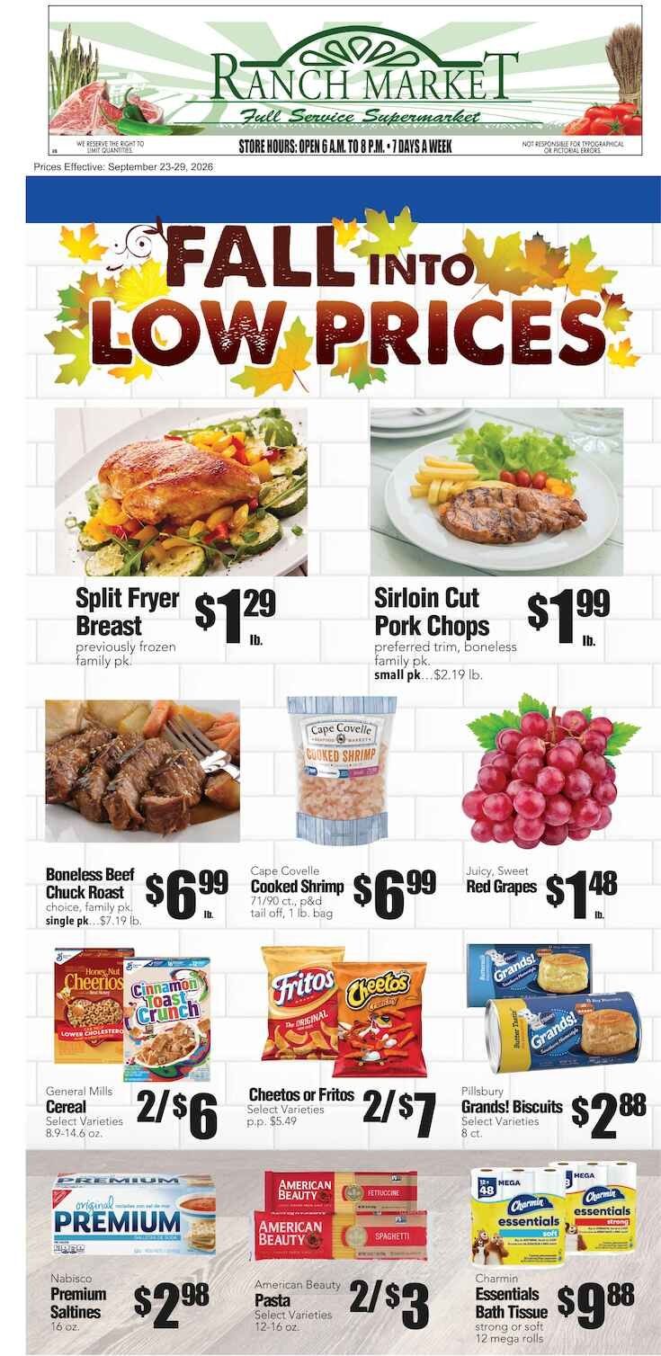 Clayton Ranch Market Weekly Ad September 23 - 29, 2026