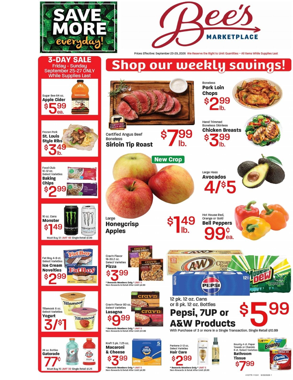 Bee's Marketplace Weekly Ad September 23 - 29, 2026