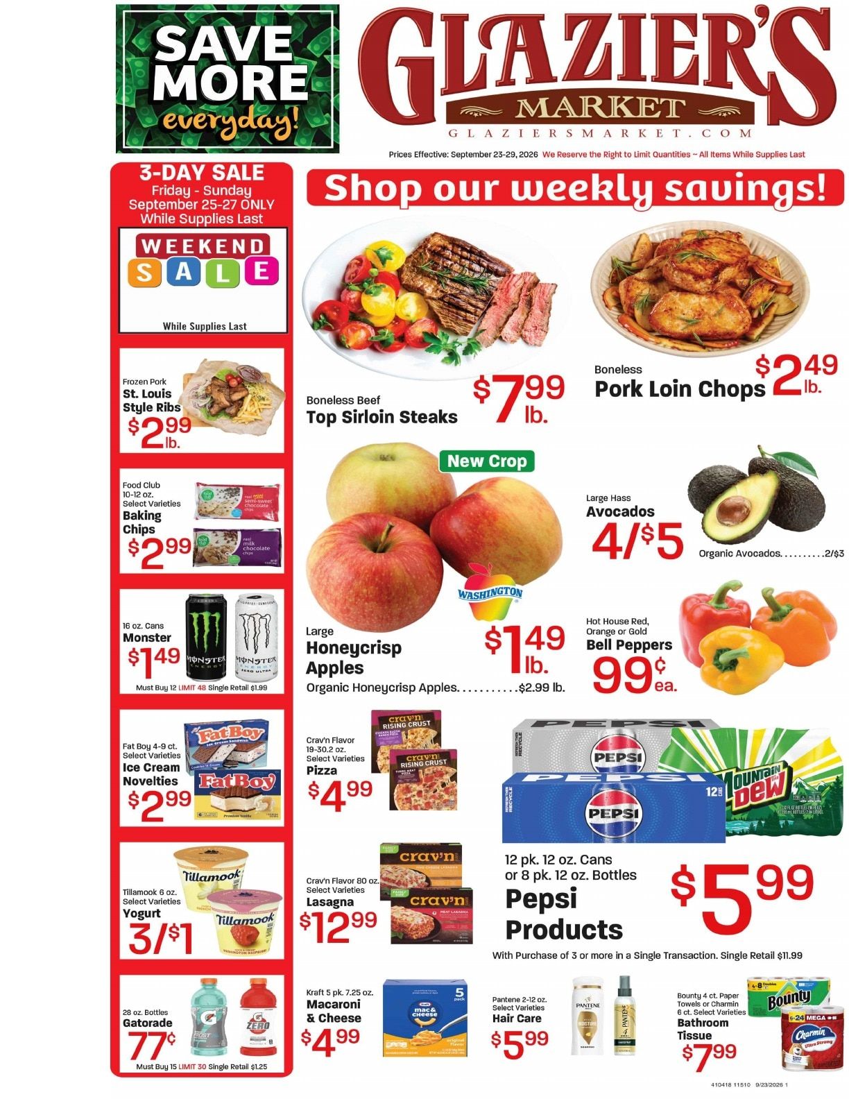 Glazier's Market Weekly Ad September 23 - 29, 2026
