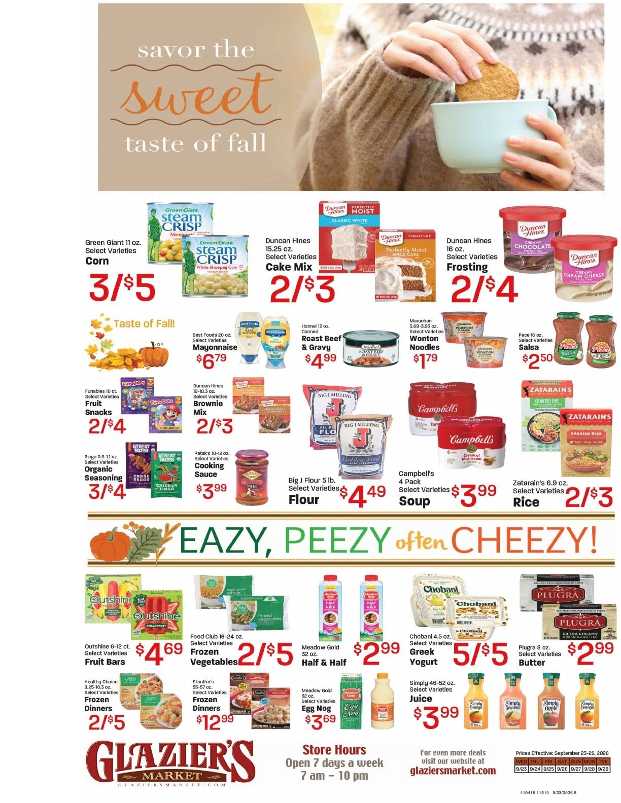 Glazier's Market Weekly Ad September 23 - 29, 2026