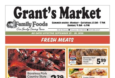 Grant's Family Foods Weekly Ad September 23 - 29, 2026